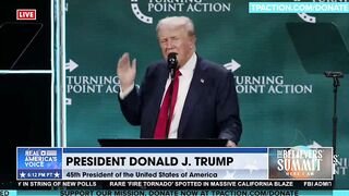 Resurfaced Trump clip on not needing to vote anymore after this election—framed as a threat to democracy.