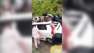 2 Killed, Several Injured After Huge Boulders Smash Cars In Dimapur