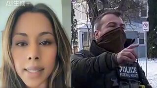 Liberal woman fired from her job and arrested for publicly disclosing the address of ICE AGENT Jonathan Ross