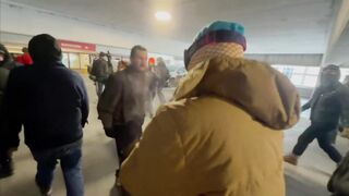 Anti-ICE rioters just BEAT an ICE supporter in Downtown Minneapolis with a flag pole, causing severe bIeeding