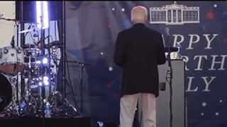 Biden Talks to Imaginary People at 4th of July Party