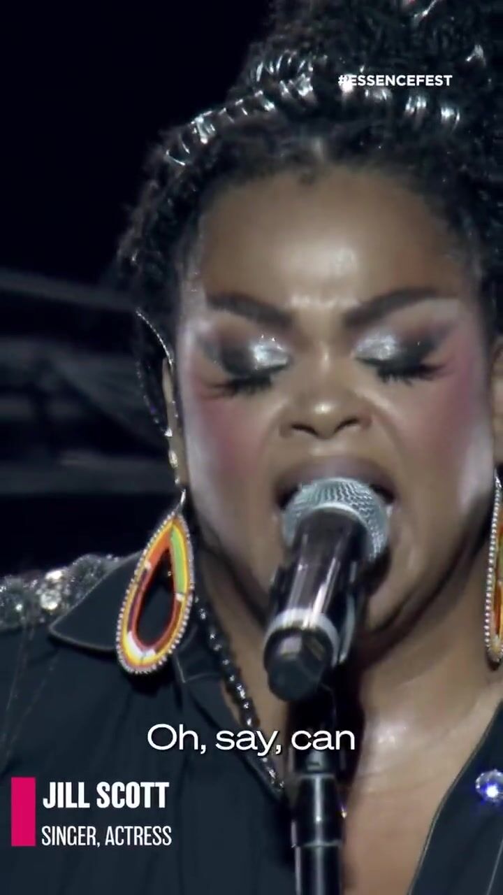 R&B singer Jill Scott Changes the National Anthem, "Home of the Slave"