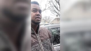 Hispanic man argues with Somali woman who refuses to move her car