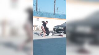 Feisty Prostitute Beats Her Own Customer over Dispute in a Parking Lot