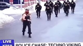 LOL: Ice Chases the Minnesota Techno Viking