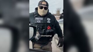 ICE forcibly detained a masked impede patroller who claims she’s a “Marine Corps vet
