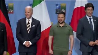 PATHETIC: Zelensky Literally Instructs a Confused Joe Biden To Follow Him off Stage.