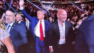 This ACTUALLY HAPPENED!! Donald Trump and UFC Boss Dana White make their entrance to UFC 290