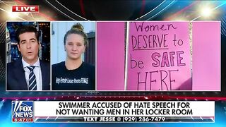 A 16 year old girl has been thrown off her swim team after complaining about a trans man changing naked in front of her