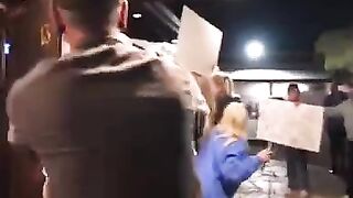 Restaurant Owner Who Banned Vegans Clashes with Protesters!