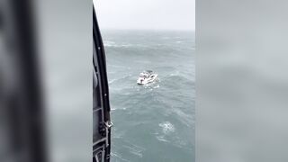 Helicopter Rescue and Boat are taken out for Good by Rogue Wave