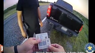 Good Cop recognizes the Posture and gets 2 Illegals Sneaking In
