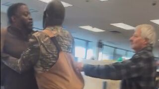 Older White Man Regrets Throwing Punch In Direction of Black Shopper