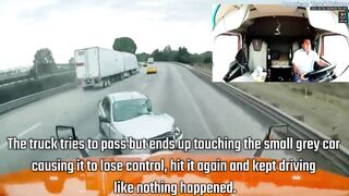 Sleeping truck driver falls off overpass