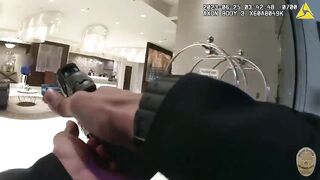 LAPD Cop Shoots Knife-Wielding Suspect in The Lobby of a Hotel