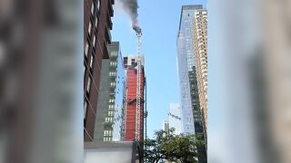 Happening Now: Crane Collapses in Hells Kitchen, New York