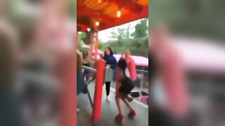 Would You? Older Man Helps Young Girl who is Getting Jumped at Restaurant
