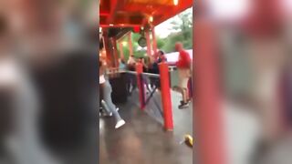 Would You? Older Man Helps Young Girl who is Getting Jumped at Restaurant