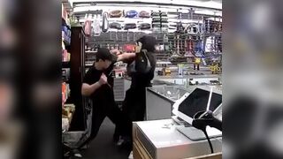 Store Clerk Pulls Knife and Stabs Robber in Neck: Paralyzed Instantly