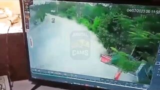 Speeding Car in India takes out 3 Women (Some my find Hard to Watch)