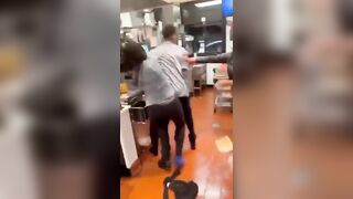 Woman Force Feeds her Co-Worker a Family Combo Meal at McDonald's...
