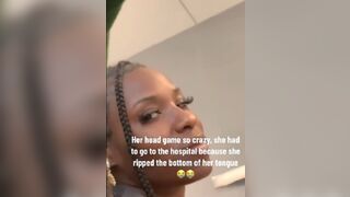 Girl gave such a Hard Blowjob..She Ripped her Tongue and Had to go to Emergency
