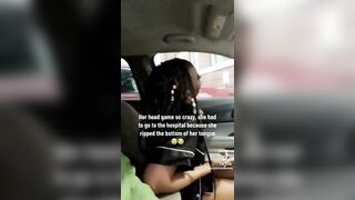 Girl gave such a Hard Blowjob..She Ripped her Tongue and Had to go to Emergency