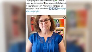 The NEA- the largest teacher’s union in the US, really wants your kids’ classrooms to display the progress pride flag and BLM flag and they’re gonna help teachers fight to make that happen