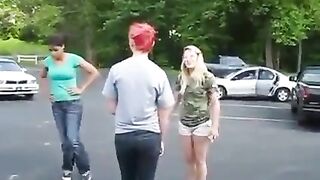 Girl in Pink Hair Holds her Own in Epic Girl Brawl