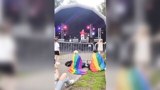 Trans throws Tampons to children at a “family-friendly” pride festival in Norwich