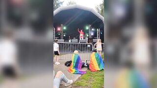 Trans throws Tampons to children at a “family-friendly” pride festival in Norwich
