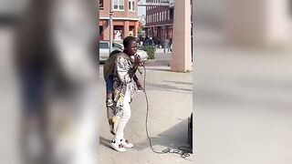 Simply speechless! Homeless with Voice from God sings Praise to Jesus