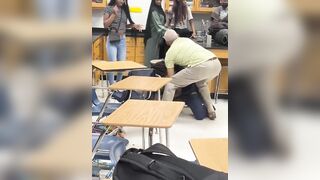Too Much Going on in this Science Class, Teacher gets Involved as Well
