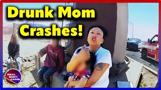 Worlds Worst Wasted Mom Flips Truck After Driving Into Oncoming Traffic