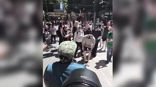 WTH is going ON? Leftist radicals literally STABBED a guy for waving an Australia Day flag in Melbourne yesterday.