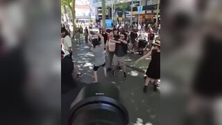 WTH is going ON? Leftist radicals literally STABBED a guy for waving an Australia Day flag in Melbourne yesterday.