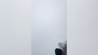 Karen crashed out on a cop after being issued a ticket after losing control of her car on an ice road