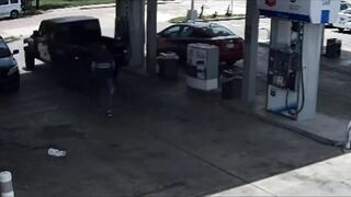That's Rough Man Robbed at a Gas Station Shortly After Leaving a Bank in Texas.