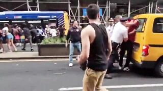 NYC Rioter Gets his Head Smashed Through a Window by NYPD