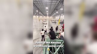 Lunch Time at the Amazon Warehouse is Pretty Crazy