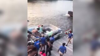 Riverboat WrestleMania: Wild Black on White Brawl with Chair Smashing and a Even Black Aquaman