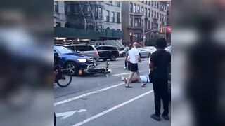 Woman Hits Biker, Shows Zero Sympathy, Tries to Leave The Scene of Accident!
