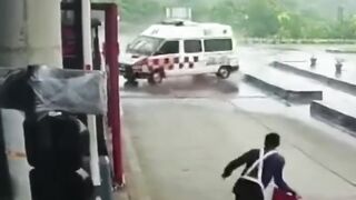 Ambulance Kills Pedestrian