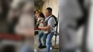 A Mad Man Tourist Restrains a Pickpocket in Italy