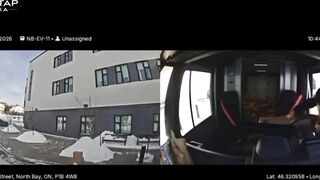 Foreign delivery driver leaves truck in neutral and nearly kills two women