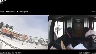 Foreign delivery driver leaves truck in neutral and nearly kills two women