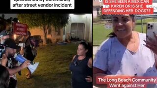 Whole Community Rolls up to a Hispanic Karen's House after she 'Karen'd' a Street Ven