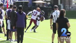 Fight Breaks out at the Ravens v. Commanders Training Practice Session