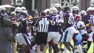 Fight Breaks out at the Ravens v. Commanders Training Practice Session