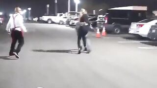 2 Drunk Blondes turn the Parking Lot into UFC